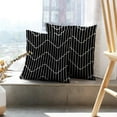 thumbnail image 6 of LALILO Throw Pillow Covers Lattice Silver Art Backdrop Black Cushion Cover 18" x 18", 2 Pack, 6 of 6