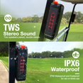 thumbnail image 5 of Dprofy 2 altavoces de golf magnéticos portátiles con Bluetooth, inalámbricos, impermeables, IPX6/a prueba de golpes, altavoces de golf magnéticos de tercera generación para carrito de golf, tiempo de, 5 of 5