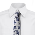 thumbnail image 3 of Necktie, Japanese Carp Sketch, 3.7", Navy Blue White, by Ambesonne, 3 of 4