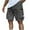 Dark Gray, variant on Cargo Shorts for Men Drawstring Zipper Pockets Workout Gym Hiking Fishing Casual Stretch Short Summer