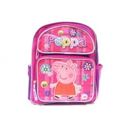 Small Backpack - Peppa Pig - Pink Flowers School Bag New 122229