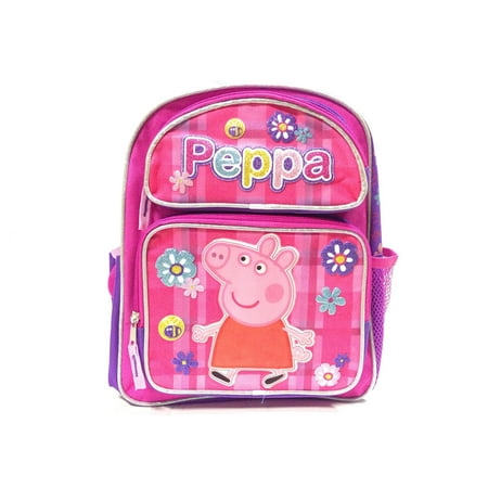 Small Backpack - Peppa Pig - Pink Flowers School Bag New 122229
