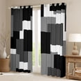 thumbnail image 2 of Castle Fairy Geometric Square Curtains Pack of 2 (42x84 Each),Minimalist Curtains Blackout, 2 of 6
