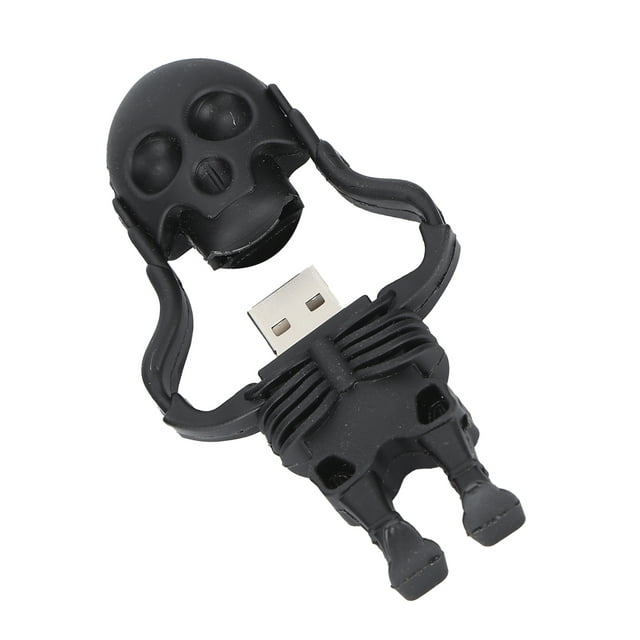 U Cartoon U Disk Black Skull Appearance High Speed Bulk Storage Flash Drive Memory Device