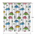 thumbnail image 5 of White Dinosaurs Plants Pattern Shower Curtain 72"x72" ,Bathroom Decorative Shower Curtains Set with 12 Hooks,Modern Waterproof Washable Shower Curtain, 5 of 6