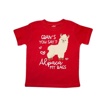 

Inktastic Gran s You Say Alpaca My Bags Gift Toddler Boy or Toddler Girl T-Shirt