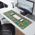 thumbnail image 2 of Performore Multi-Colored Mandala Mouse Pad: Gaming and Home Office Essential, Non-Slip Rubber Base and Stitched Edge, 31.5x11.8 Inch, 2 of 7