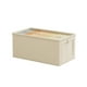 thumbnail image 2 of Caja de almacenamiento de tela con tapa y asas reforzadas | Gran organizador de ventana visible plegable apilable para ropa, dormitorio, balcón, armario | 44x25x20cm Caja Individual, 2 of 3