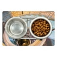 thumbnail image 1 of Architecture Pet Mat for Food and Water, Illustration of a Staircase in a Contemporary Urban Lobby Swirling Stairs, Non-Slip Rubber Mat for Dogs and Cats, 18" X 12", by Ambesonne, 1 of 2