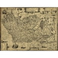 thumbnail image 2 of Vintage Maps 18x15 Black Modern Framed Museum Art Print Titled - Hiberia or Ireland 1598, 2 of 4