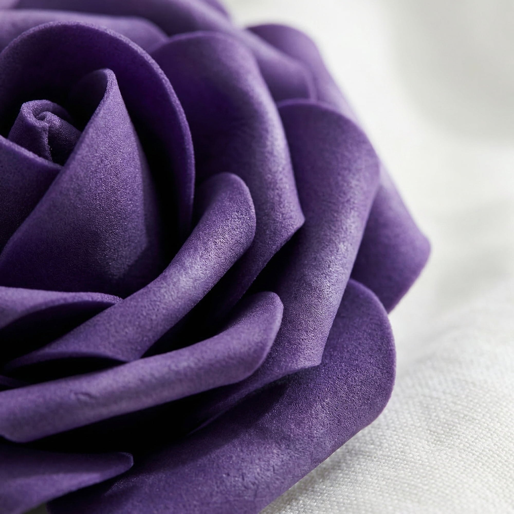 Unique Bargains Artificial Detachable Rose Silk Flower Dark Purple 7.1"