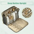 thumbnail image 3 of Unique Bargains Large Toiletry Bag Makeup Bag with Compartments Water-resistant Travel Bag Cosmetic Bag Black, 3 of 7