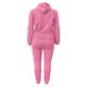 thumbnail image 4 of Gibobby Conjunto dama pants y sudadera afelpada Sudadera con capucha y pantalón de manga larga de color sólido para mujer Chándal Traje deportivo Trajes depor(Rosa,XL), 4 of 5