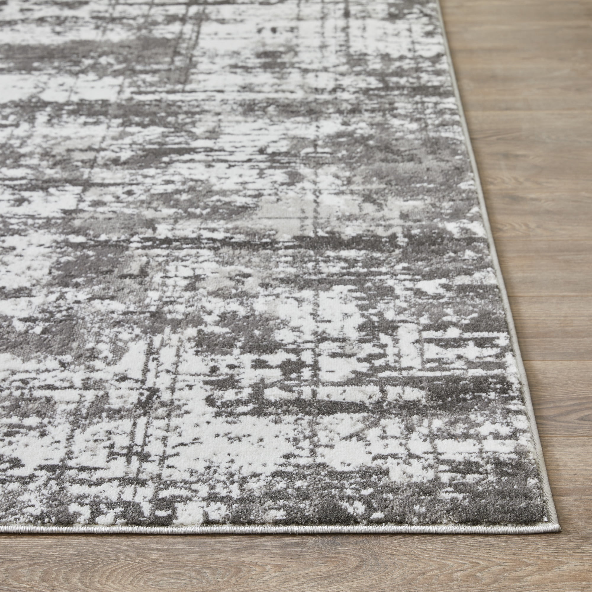 Loomaknoti Rhane Vailin 4' x 6' Gray Abstract Indoor Area Rug