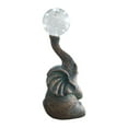 thumbnail image 1 of Estatua de jardín con luz solar, elefante soplando burbujas, figura de elefante para exteriores Bronce, 1 of 8
