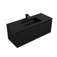 thumbnail image 4 of Moore 48 Inch Matte Black Wall Mount Vanity With A Integrated Black Sink, 4 of 5