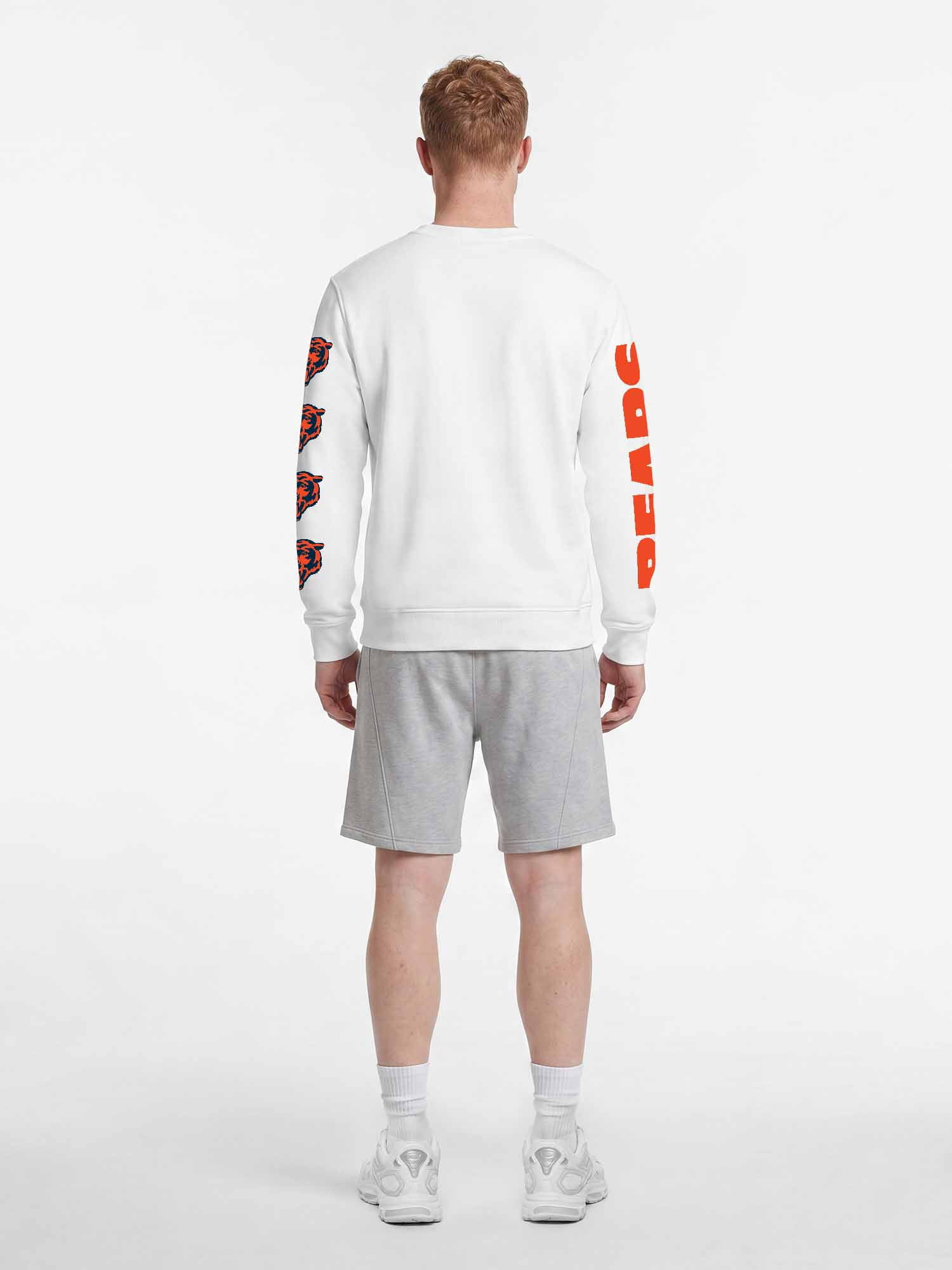 Chicago Bears Reebok Mens White Crew Sweatshirt