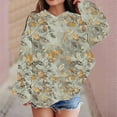 thumbnail image 5 of Sweatshirt Tops for Girls Cute Printed Long Sleeves Hoodies Casual Crew Neck Fall Winter Pullover Tops Clothes Comfy Jumper School Warm Girl Sweatshirts, 5 of 6