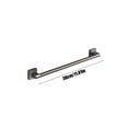 thumbnail image 3 of Shelf Gray Aluminum Towel Bar Space Saving Bathroom Towel Rack with Adhesive Mount(1-Piece) Rkxzt, 3 of 7