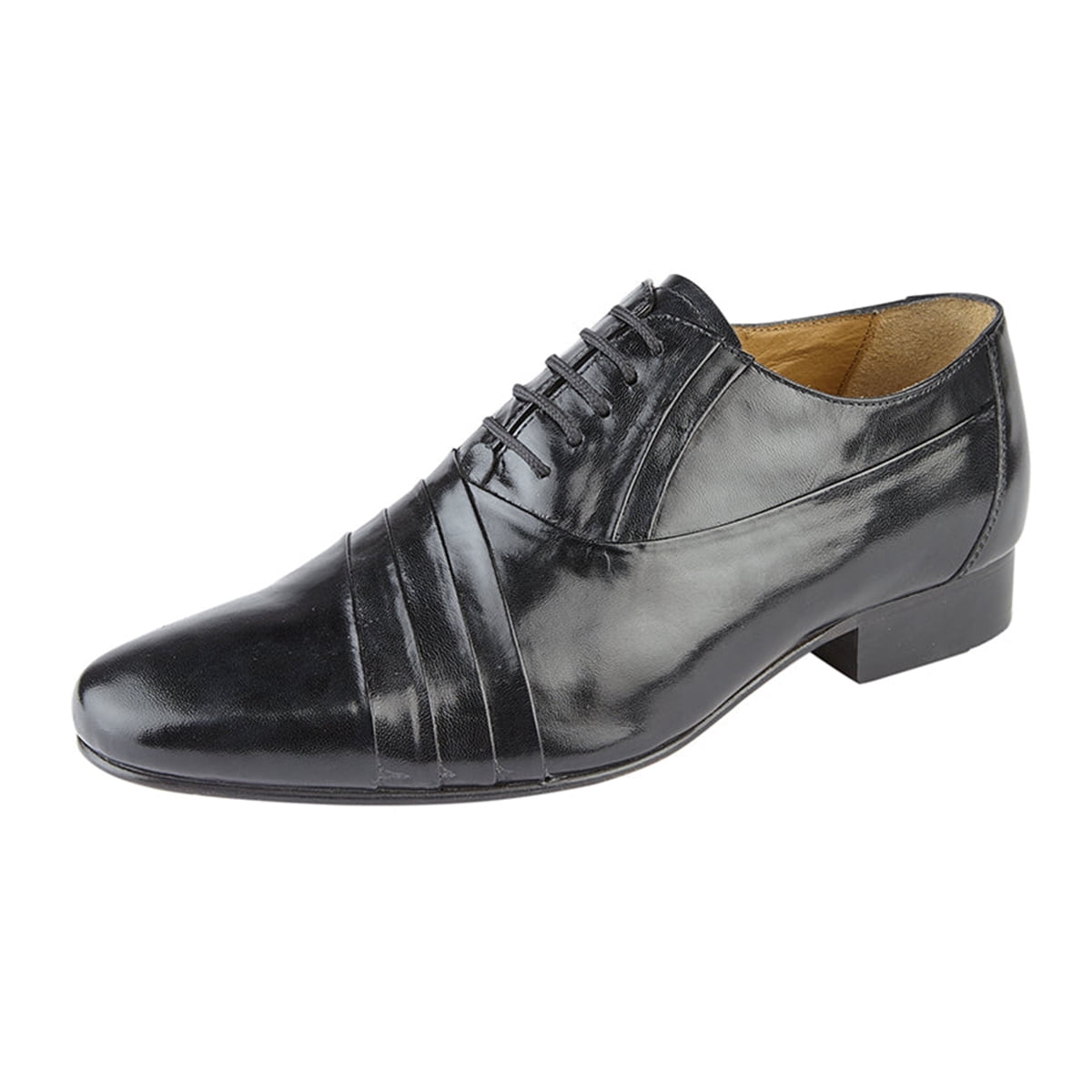 Kensington Mens Oxford Tie Pleated Vamp Casual Leather Shoe - Walmart.com