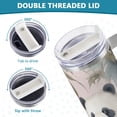 thumbnail image 5 of Pandas Flowers Floral Leaves Bear 40 oz Tumbler with Handle Insulated&nbsp;Travel Mug&nbsp;Lid Straw Leak Proof Steel Vacuum Water Bottles Glasses Fits in Car Cup Holder, 5 of 7