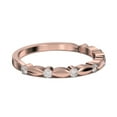 thumbnail image 3 of 0.35ct Round Cut Diamond Moissanite Wedding Band 18K Rose Gold Over Silver Ring, 3 of 4