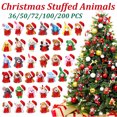 thumbnail image 2 of 36-200Pcs Christmas Mini Plush Stuffed Animal Bulk Small Animal Toys Keychain Tiny Plush Keychains Animals Xmas Tree Decoration, 2 of 5