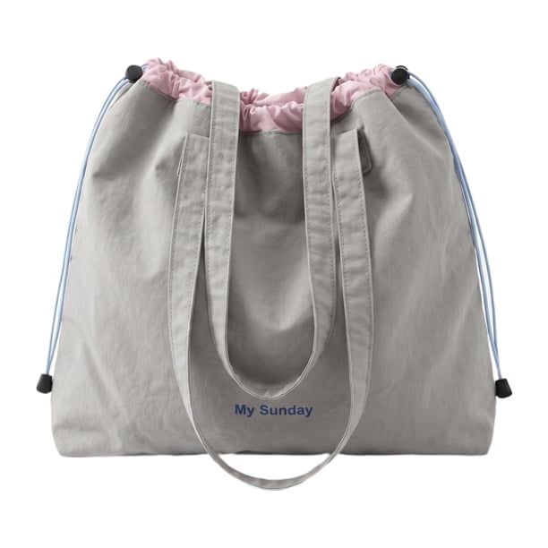 Bolso tote multiusos para mujer, bolso de viaje a la moda para artículos esenciales de vacaciones y compras. Gris