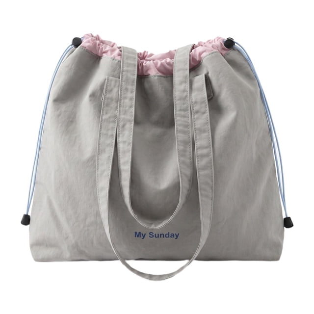Bolso de mano ligero para mujer, regalo, bolso de gran capacidad para la playa, el gimnasio, picnics y el trabajo. Gris