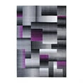 thumbnail image 2 of Flash Furniture Elio Rectangular Contemporary Black, Grey, Purple Area Rug, 5' x 7', 2 of 7