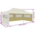 thumbnail image 4 of vidaXL Cream Foldable Pop-up Party Tent 3 x 6 m, 4 of 5