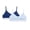 Navy Eclipse/ Lilac, variant on Women's Hanes DHO101 Triangle Bralette - 2 pack (Black/Black L)