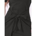thumbnail image 5 of DARING DIVA Women's Tie Waist Short Sleeve Work Office Sheath Dresses L Black, 5 of 6
