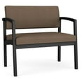 thumbnail image 1 of Lenox Steel Reception Waiting Room Bariatric Chair / Black Steel / Brown, 1 of 5