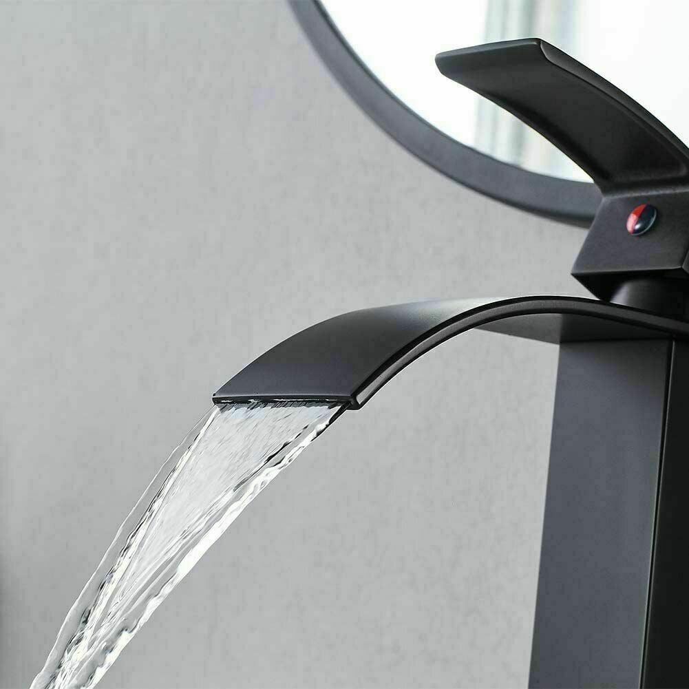 Zovajonia Single Handle Bathroom Vanity Sink Lavatory Faucet with Deck Plate Matte Black