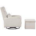 thumbnail image 5 of Angel Line Sonia Upholstered Swivel Glider w/ Storage Ottoman, Cream, 5 of 8