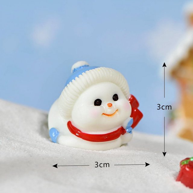 Navidad Nuevo Abrazo Navidad Micro Paisaje Paisaje de Nieve Adornos Lindos Divertidos Muñeco de Nieve Manualidades de Resina