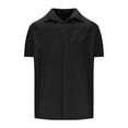 thumbnail image 4 of Dovford Men's Short Sleeve Dress Shirts 4 Way Stretch Casual Button Down Shirts Solid Formal Shirt Summer Tops, 4 of 4