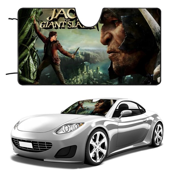 Jack el Cazagigantes Parasol para Parabrisas Delantero Protector Plegable, Visera Solar para Auto Bloquea Rayos UV Mantiene tu Vehículo Fresco140cm*76cm