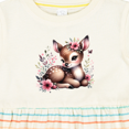 thumbnail image 4 of Inktastic Baby Girl Deer Cottagecore Girls Baby Dress, 4 of 5