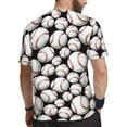 thumbnail image 2 of Wukai Cute Baseball Print Men's Short-Sleeved Mesh T-Shirt,Quick-Dry Short Sleeve Workout T-Shirt-5X-Large, 2 of 8