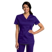Landau All Day Women's Mechanical Stretch Two Pocket V-Neck Scrub Top, Style 4143