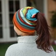 thumbnail image 5 of SPRING PARK Women Turban Womens Mens Cotton Headband Chemo Hat Striped Hairband Bandana Pleated Cap, 5 of 5