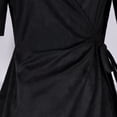 thumbnail image 3 of Oksale Robes d'Invitée de Mariage pour Femmes Élégantes Formelles à Col en V Croisé Robe Maxi avec Ceinture à Manches Courtes Robes de Soirée Couleur Unie Tenues Longueur au Sol 2026 Noir G, 3 of 8