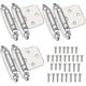 thumbnail image 1 of 6 Pcs Hinge Door Self-Closing Hinge Cold Rolled Steel Material Hinge Spring with Damper for Door Cupboard Shoe Cabinet Bookcase Wine Cellar, 1 of 4