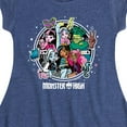 thumbnail image 3 of Monster High Students - Toddler And Youth Girls Fit And Flare Dress, 3 of 4