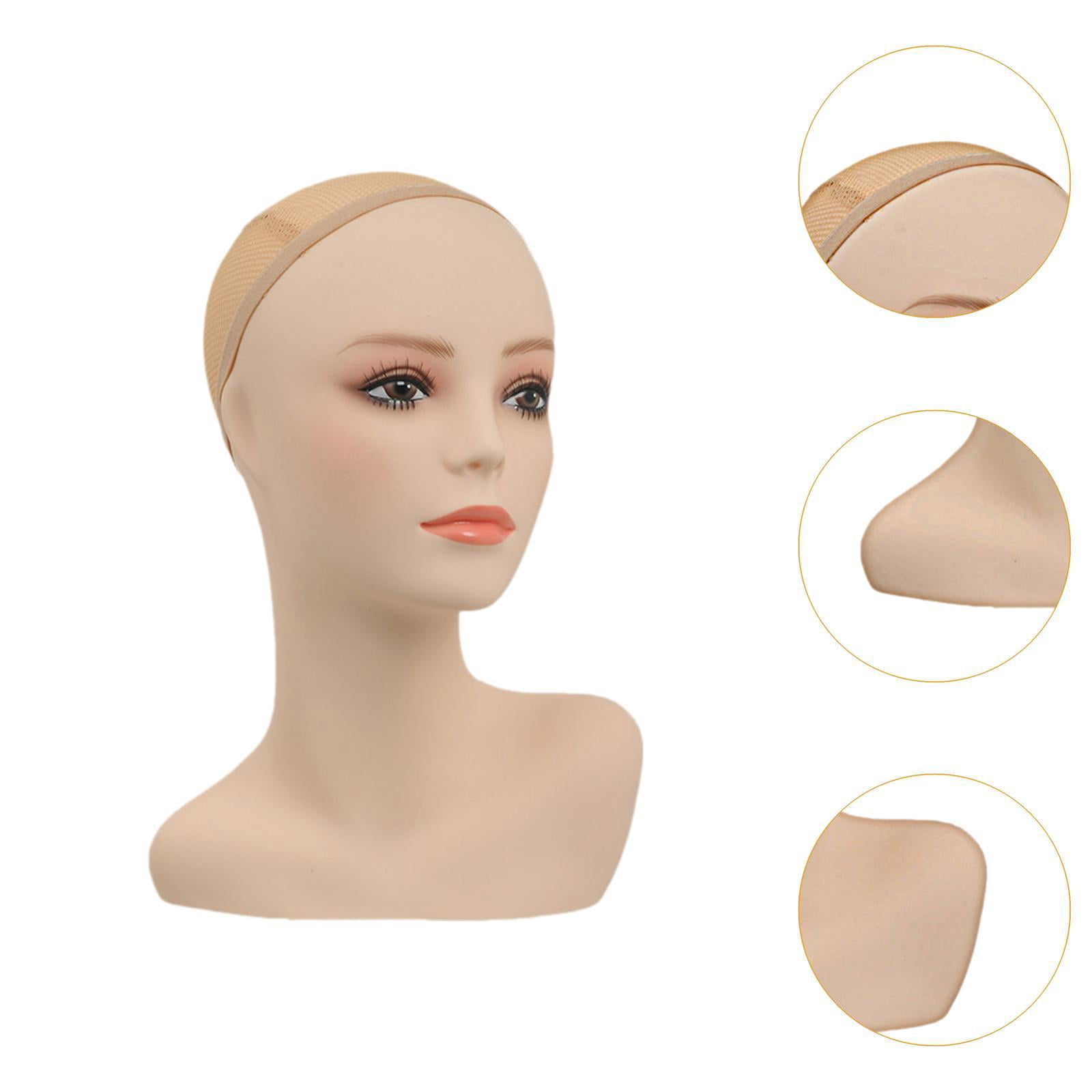 TOOYFUL Female Mannequin Head with Shoulder Displaying Display Manikin Head for