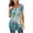 Light Blue, variant on Henley Womens Tops Plus Size Short Sleeve Tunic Floral Trendy Holiday Green Blouses Tops for Ladies