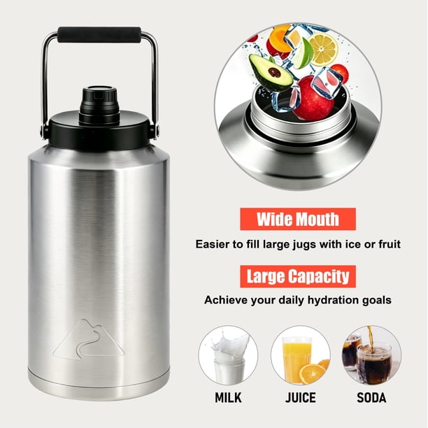Ozark Trail 1 gal Stainless Steel Insulated Water Jug, Silver