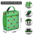 thumbnail image 3 of Hedgehog Insulated Lunch Bag Box Men Reusable Lunch Bag with Detachable Handle Lunch Tote Portable Bag School Camping, 3 of 6